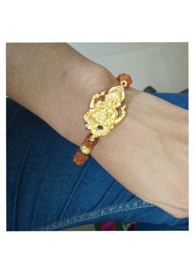 Rudraksha Bracelet Ganesha Pendant